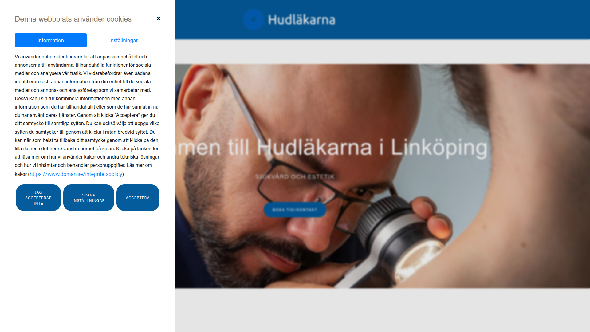 Hudläkarna website